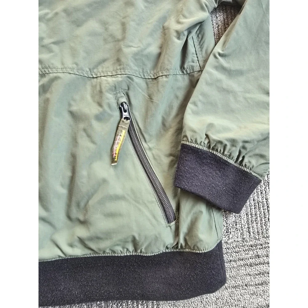 LL Bean Jacket Mens Large Green 3-Season Bomber Fleece Lined Outdoor Gorpcore